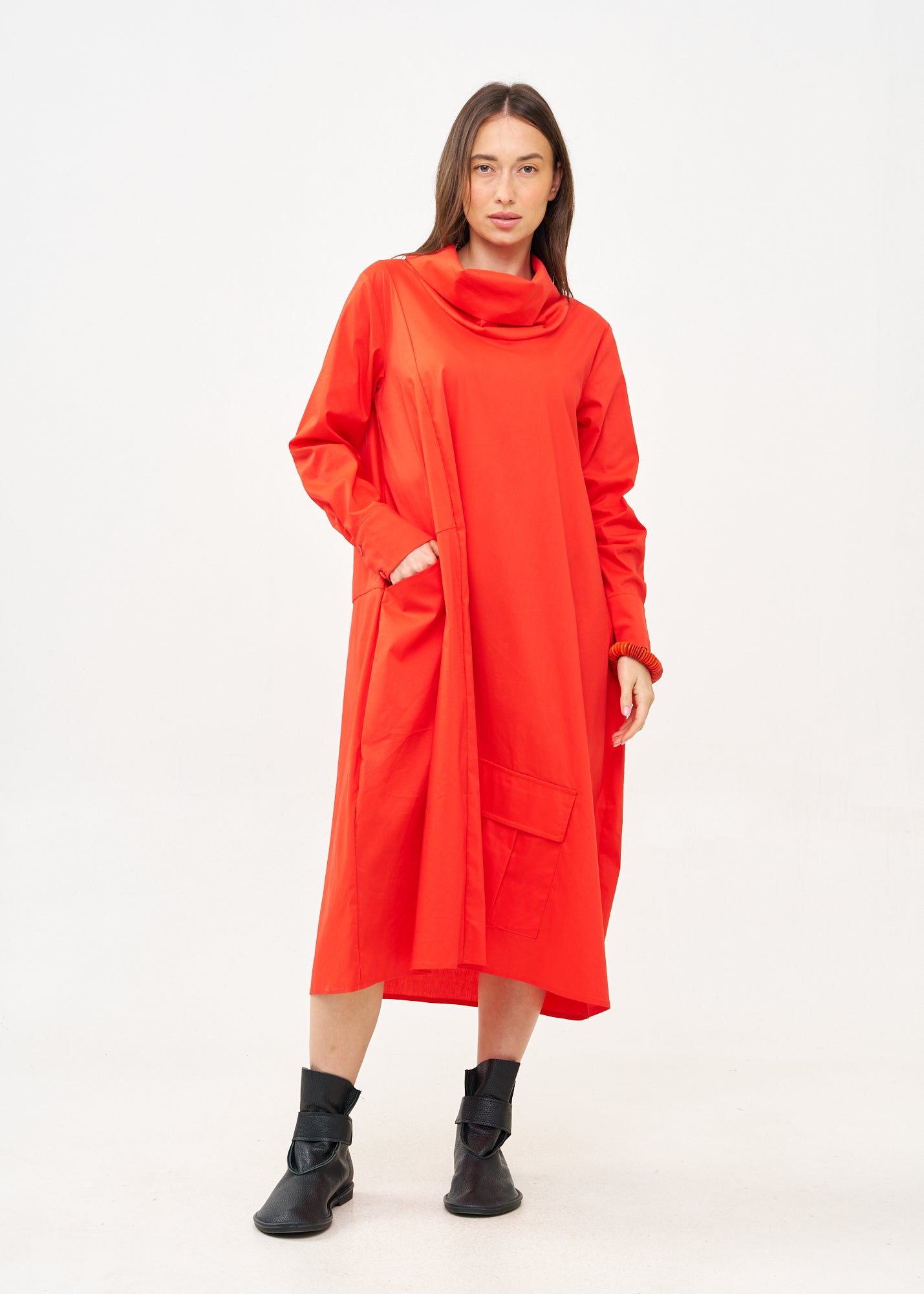 מגפוני עור רך סגירת סקוטצ' שחור