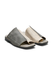 כפכפי נוחות שילוב עורות אפור ווש