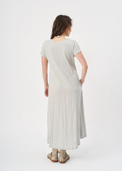 Light gray V-neck short sleeve dress