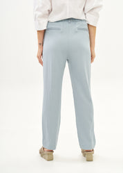 Light blue ribbon belted pants