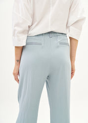 Light blue ribbon belted pants