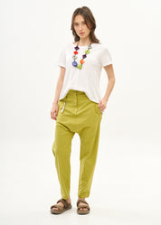 מכנסיים שקי עם סרט מייה ירוק