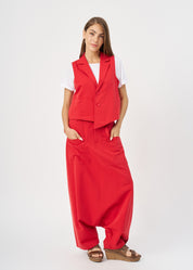 וסט סיומת אסימטרית אדום