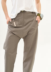 מכנסיים שקי עם סרט מייה אפור