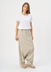 מכנסיים דמוי חצאית כיסים מרובעים סטון