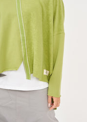 סווטשירט אוברסייז שילוב סרט ירוק