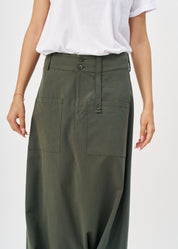 מכנסיים דמוי חצאית כיסים מרובעים חום