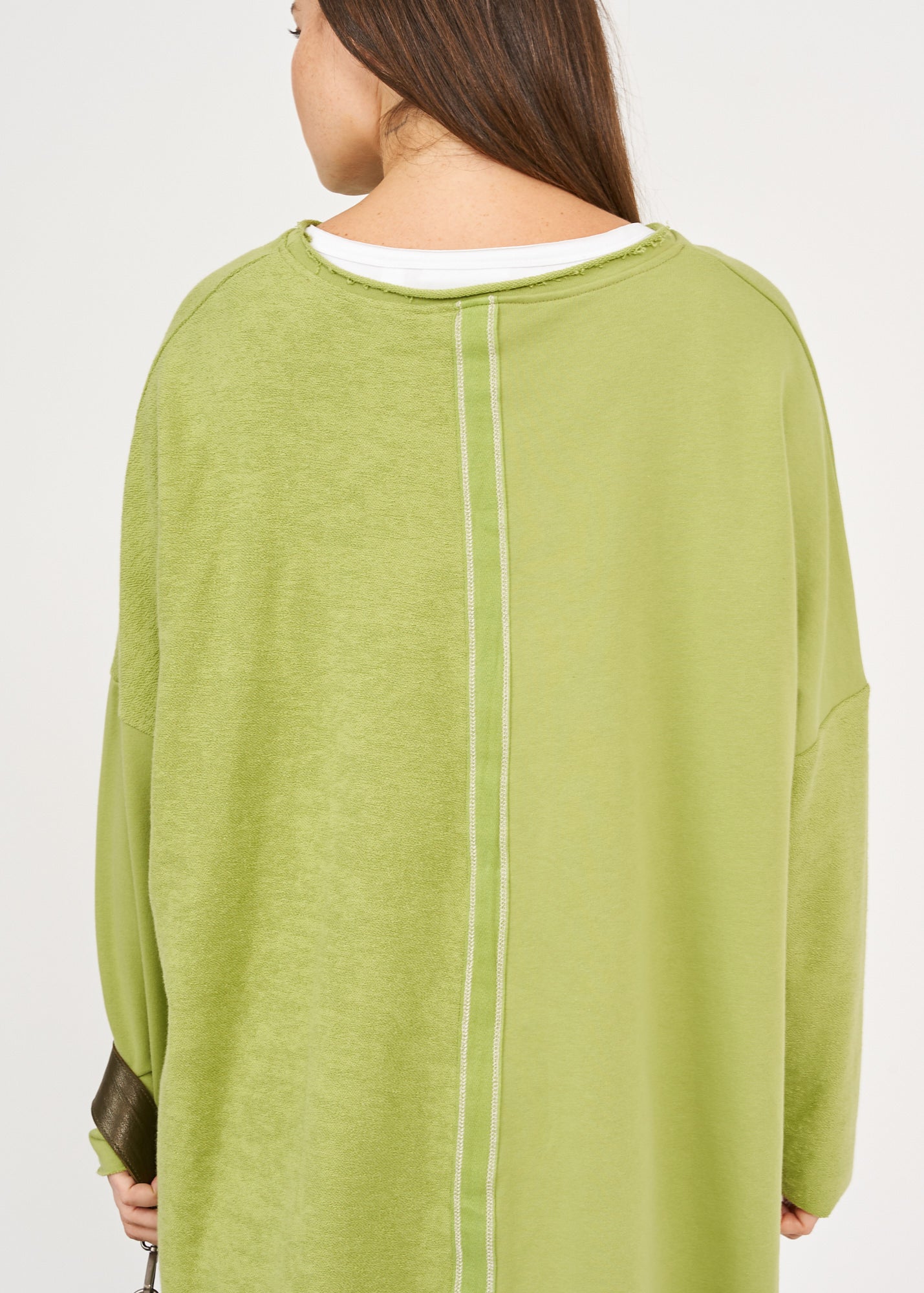 סווטשירט אוברסייז שילוב סרט ירוק