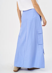 Kangaroo skirt with blue cargo pockets