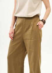 Classic brown linen pants