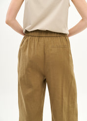 Classic brown linen pants