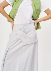 Light gray kangaroo skirt with cargo pockets