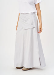 Light gray kangaroo skirt with cargo pockets