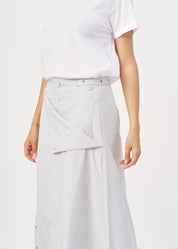 Light gray kangaroo skirt with cargo pockets