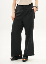 Classic linen pants black
