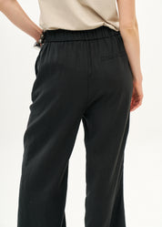Classic linen pants black