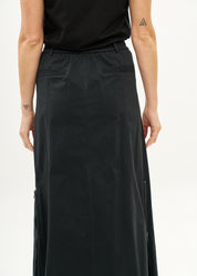 חצאית עם רוכסנים שילוב סרט שחור