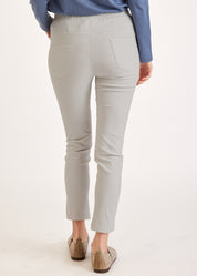 מכנסיים צמודים גומי למעלה אפור בהיר