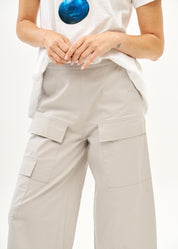 Light gray boy pants with front cargo pockets
