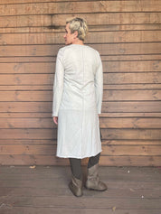 Stone wash long back sweatshirt with prominent stitching