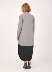 Long sleeve dress with black elastic hem