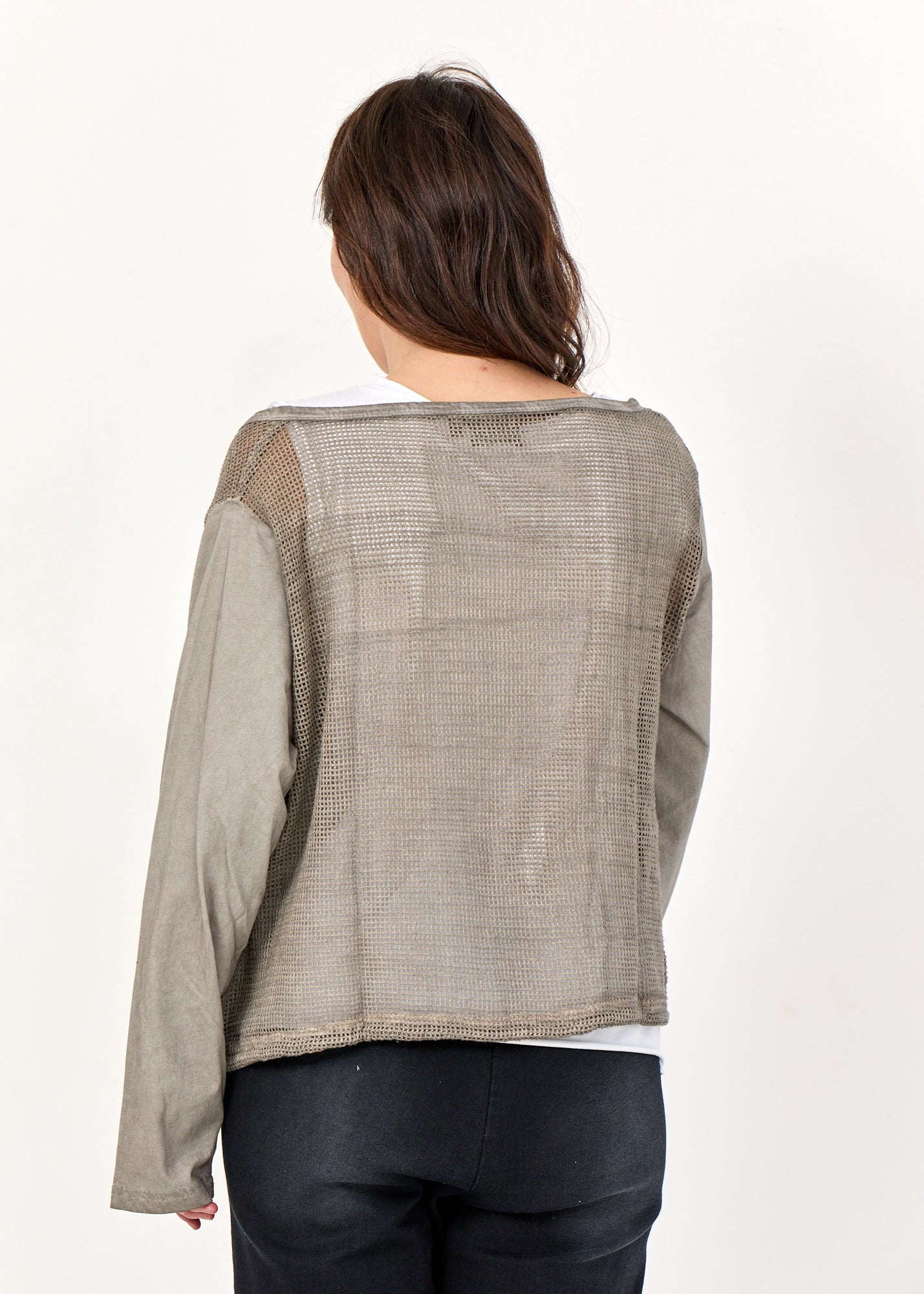 עליונית שילוב רשת סגירה אלכסונית אפור בהיר ווש