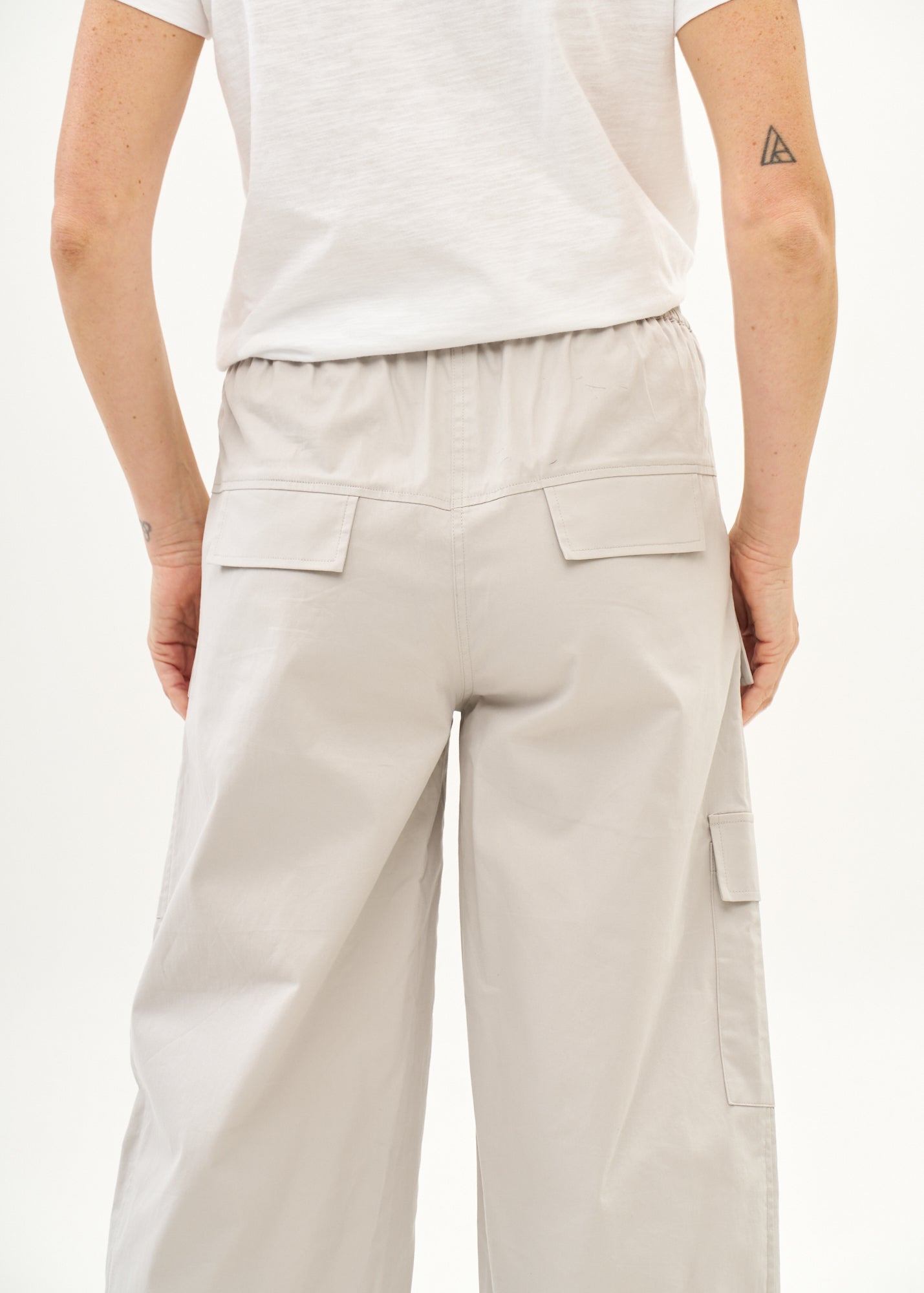 Light gray boy pants with front cargo pockets