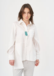 חולצה גברית אסימטרית שרוול פתוח אופוויט