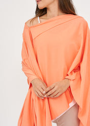 Slim top with orange buttons