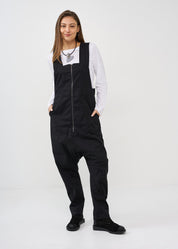 אוברול שקי רוכסן קידמי שחור