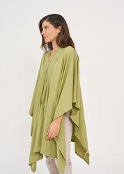 Slim green button-down top