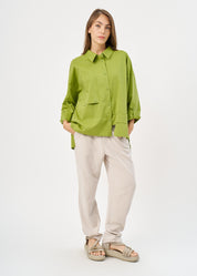 Long sleeve buttoned up pocket green