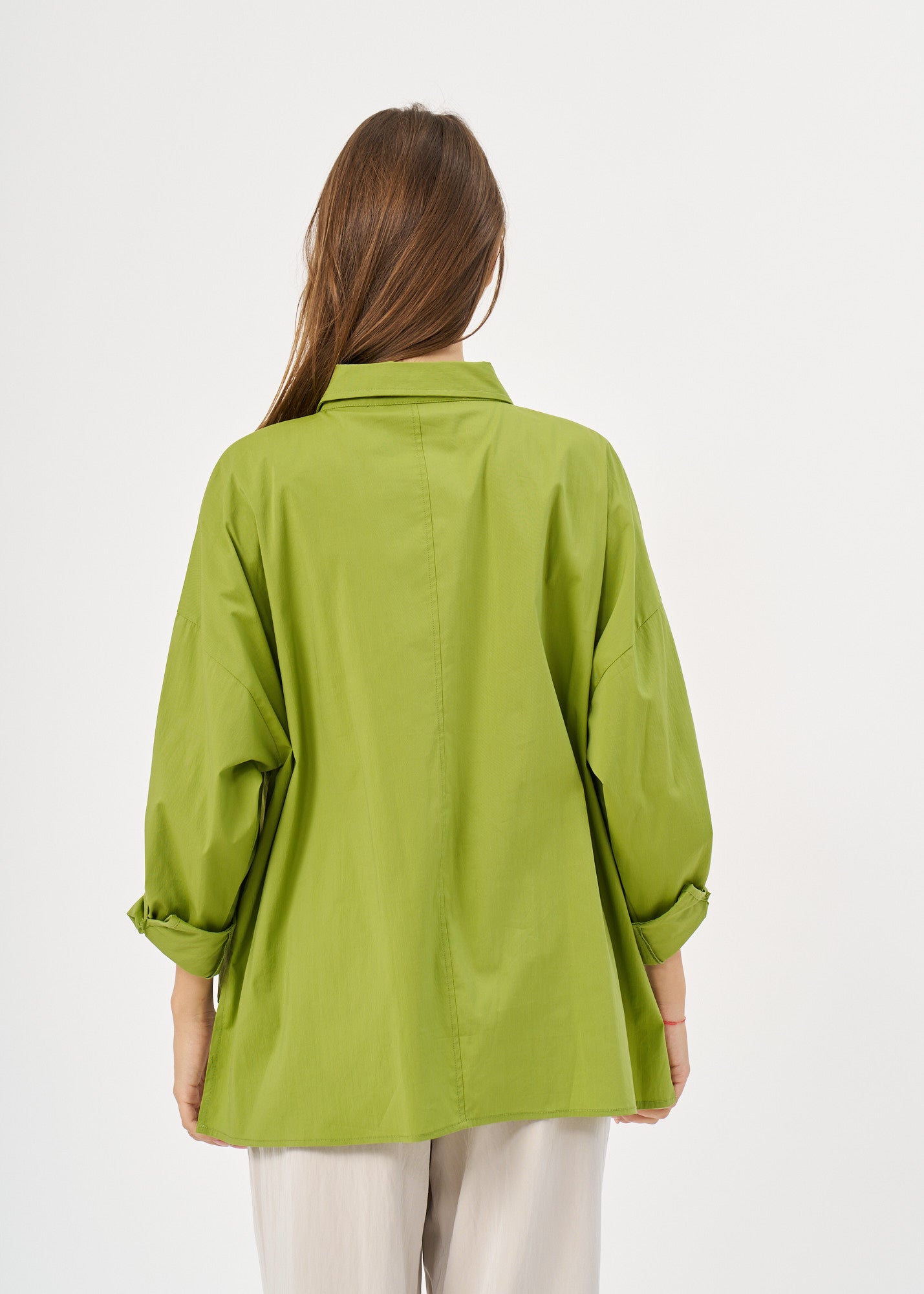 Long sleeve buttoned up pocket green