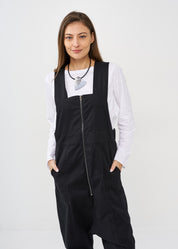 אוברול שקי רוכסן קידמי שחור