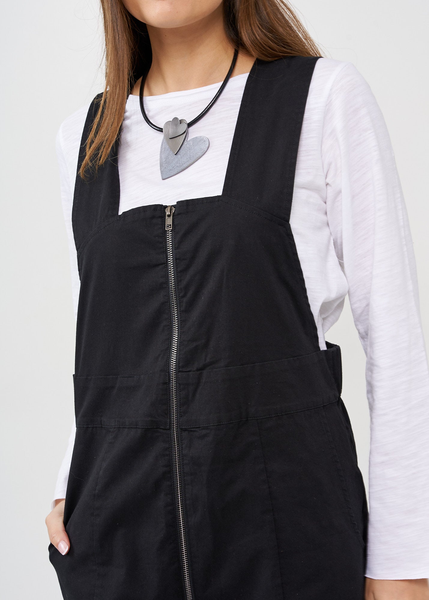 אוברול שקי רוכסן קידמי שחור