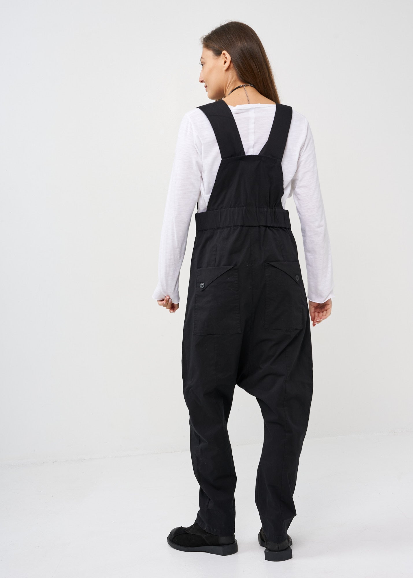 אוברול שקי רוכסן קידמי שחור