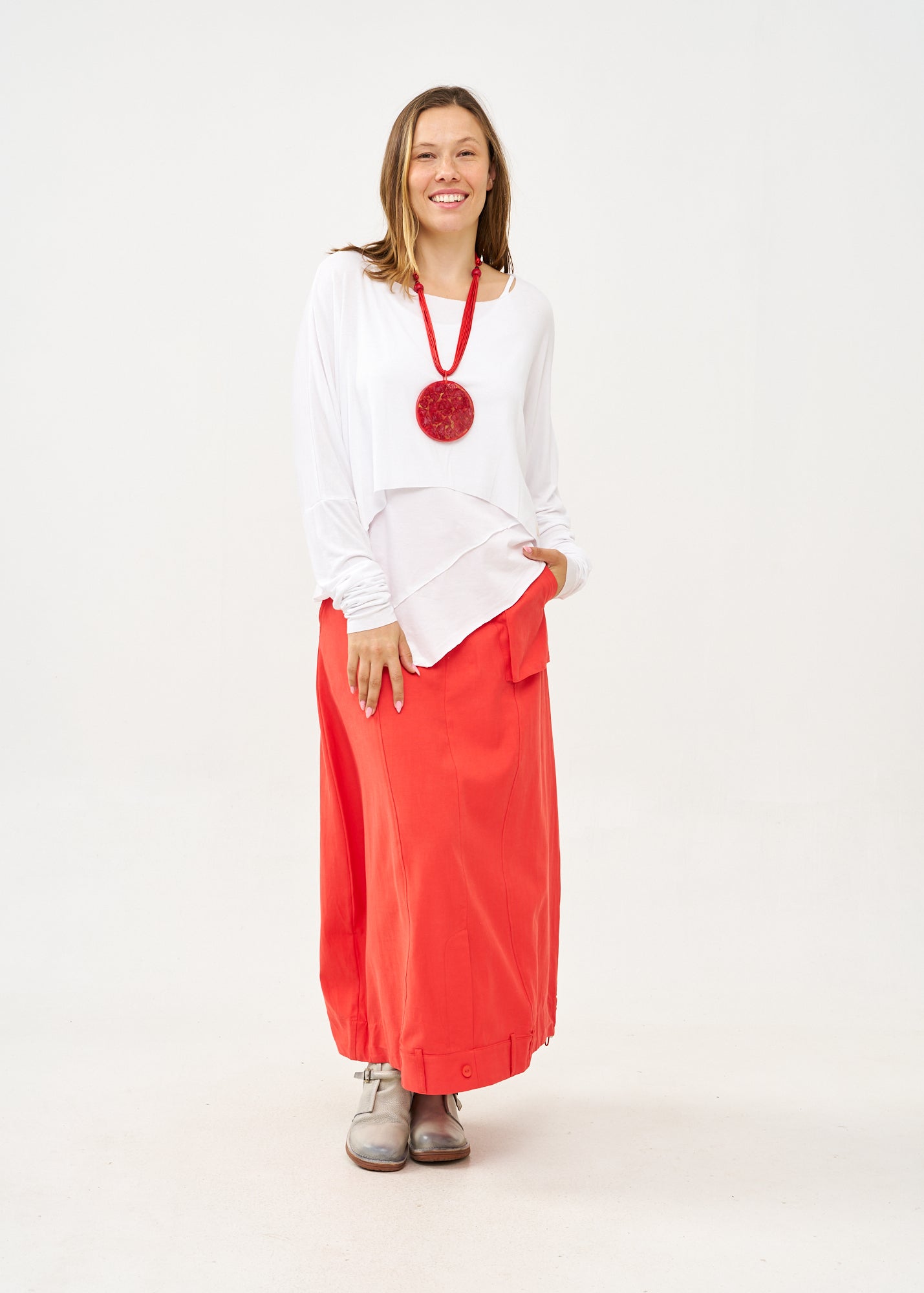 Long sleeve thin white shirt