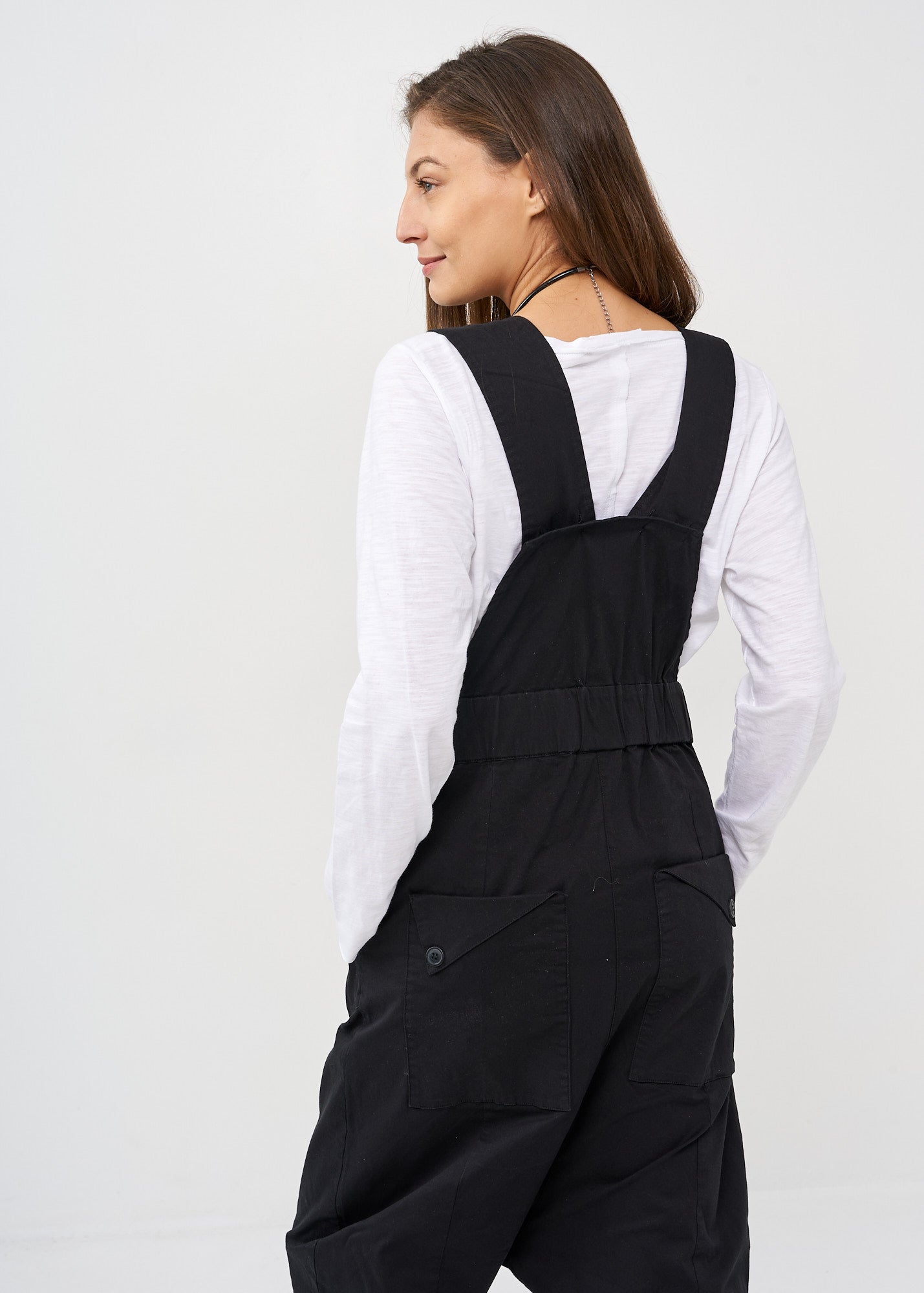 אוברול שקי רוכסן קידמי שחור