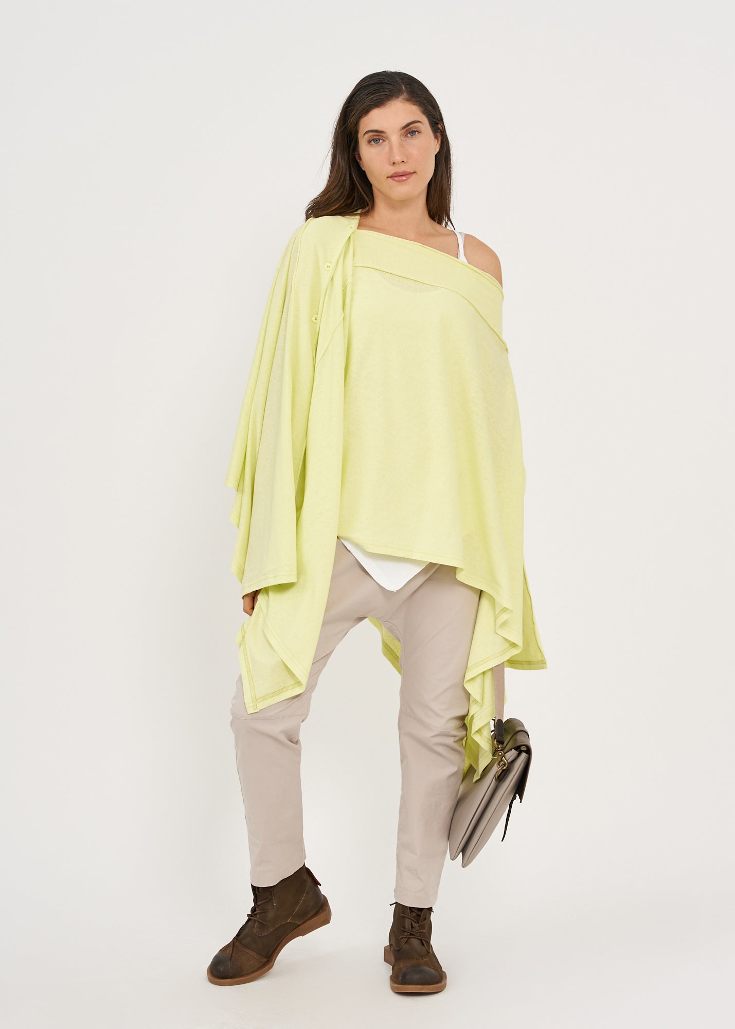 Slim top with yellow buttons