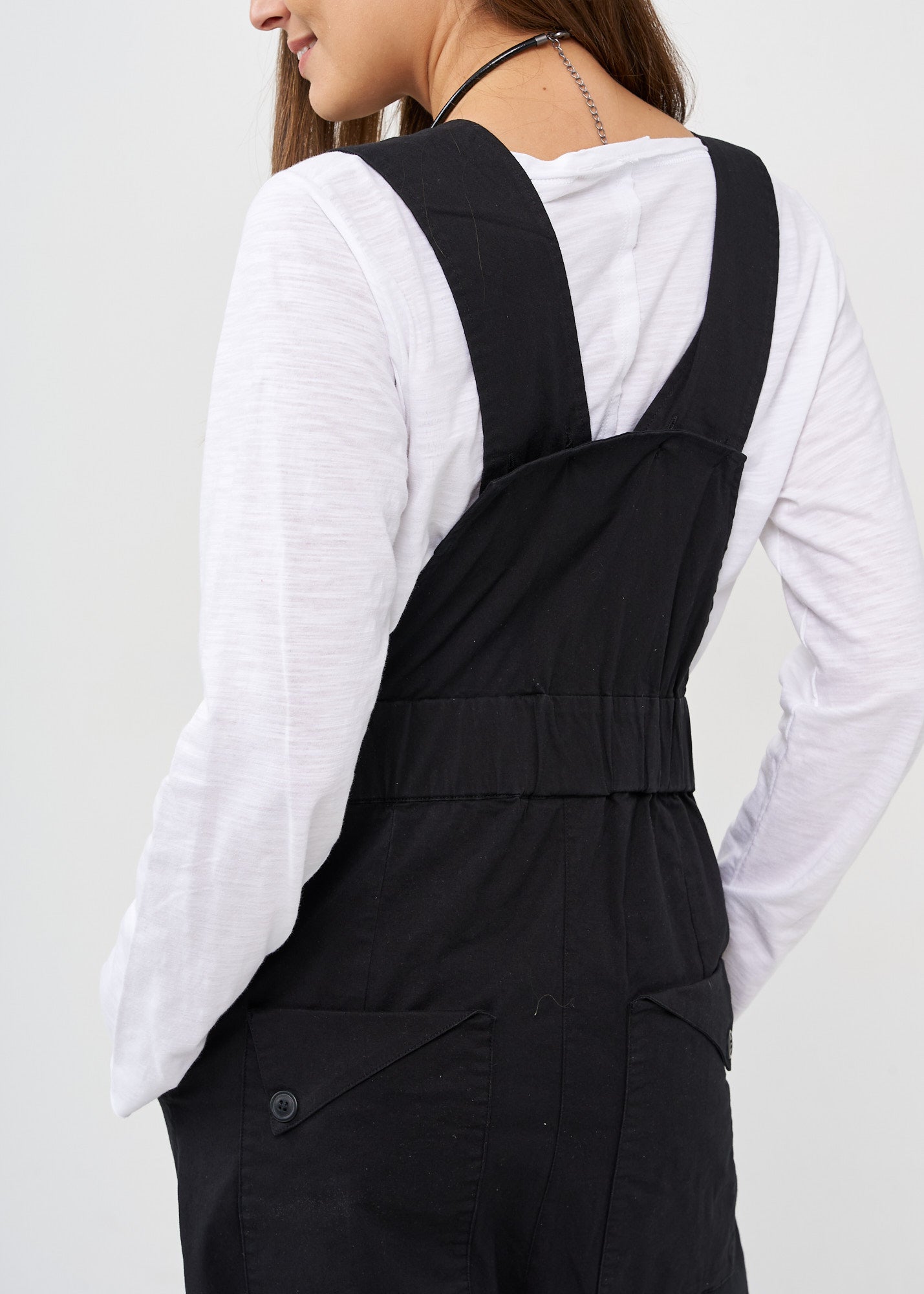 אוברול שקי רוכסן קידמי שחור