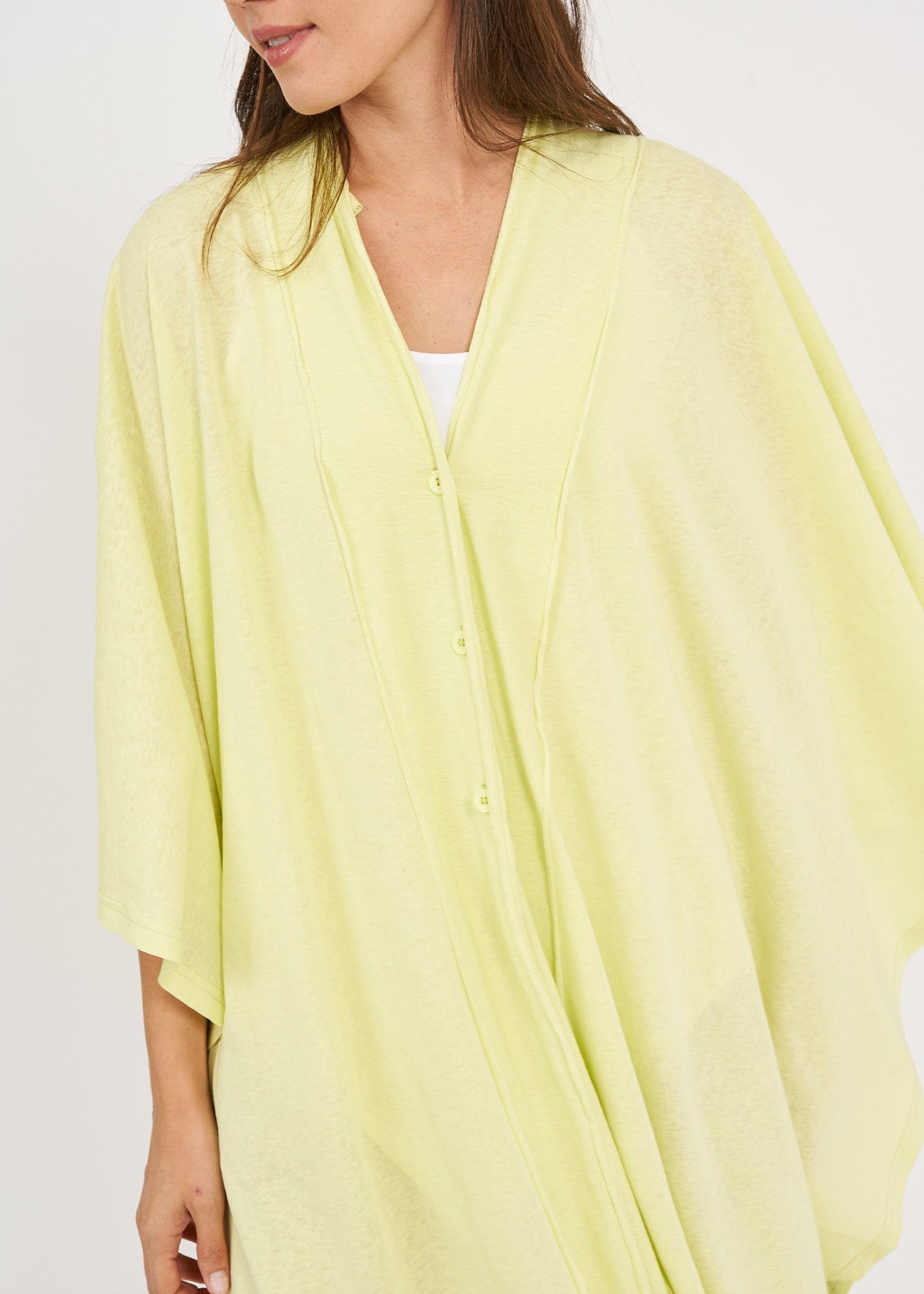 Slim top with yellow buttons