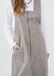 אוברול שקי רוכסן קידמי אפור