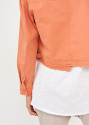 ג'קט שני כיסים קידמיים סיומת גזורה כתום