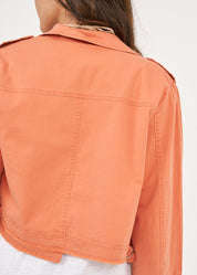 ג'קט שני כיסים קידמיים סיומת גזורה כתום