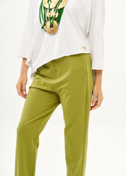 מכנסיים בוי טריקו עם כפתורים ירוק