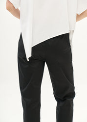 Pants with elastic and black inner drawstring
