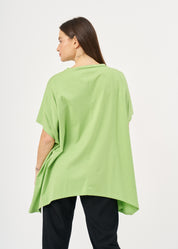 A shirt without a shirt that expands on the sides with a green loop