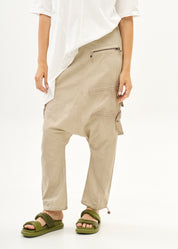 מכנסיים שקי עם רוכסנים ווש סטון ווש