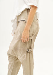 מכנסיים שקי עם רוכסנים ווש סטון ווש