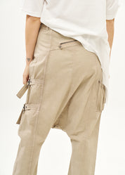 מכנסיים שקי עם רוכסנים ווש סטון ווש